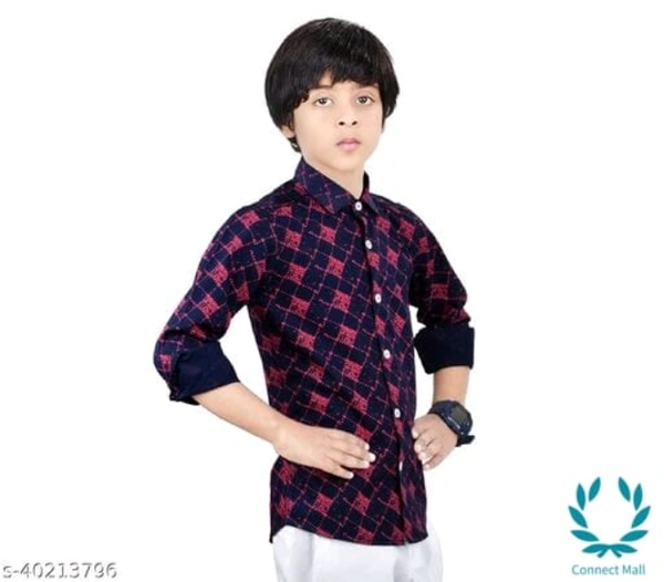 Made In The Shade 100% Cotton Boy's Shirt - 2-3 Years, Purple, Cotton, Pack of:1